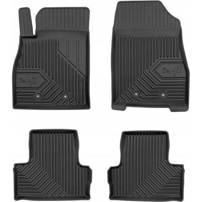 Frogum No.77 Automat / Vloermat - 3D Pasvorm - Geschikt voor Opel Ampera 2012-2014 - TPE Rubber - 4-delig - Hoge Rand 4cm - Zwart