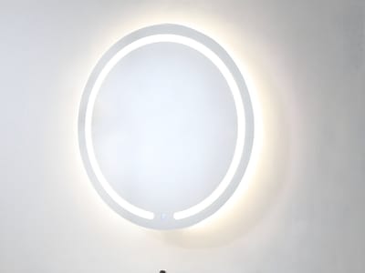 Vente-unique Ronde spiegel met led-verlichting NEREA - L60 x H60 cm