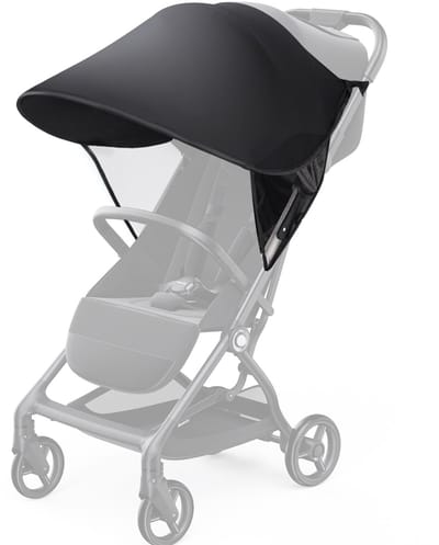 Dailygoods- Zonnescherm Auto - Ademend - Opvouwbaar - Winddicht - UV-bescherming - Voor Kinderwagen - Kinderwagenzonnescherm