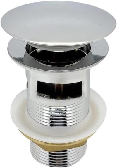 Afvoerplug Wastafel - Badkamer Stop - Lekvrij Werken - Met of Zonder Overloop - One Size - Chroom