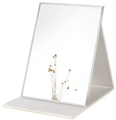 Grote opvouwbare make-upspiegel – Super HD, draagbaar, 25,5 x 18 cm (10x7 inch), wit