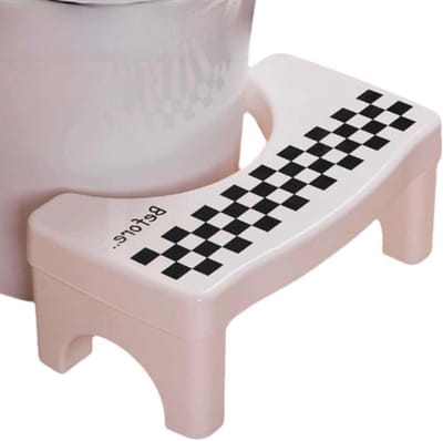 Toilet Opstapje - Voetenbankje - Comfortabel Toiletbezoek - Antislip Ontwerp - 395 cm - Zebraprint