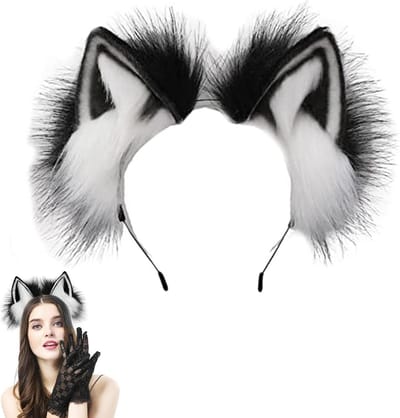 Handgemaakte Haarband met Vos- en Katoren voor Cosplay, Feestaccessoires en Fursuit Kostuums