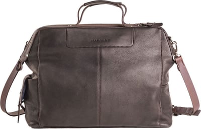 HAROLD'S Leren Business tas Country Framebag Businessbag Brown Donkerbruin
