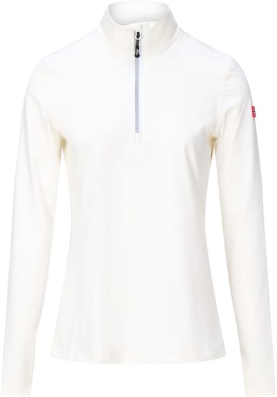 Nordberg dames ski pully - Skien - wit - korte rits - skipully - maat M