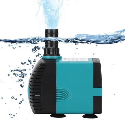 Dompelpomp - 2500 liter 25 watt - AC 220-240 volt - voor tafelfonteinen, aquaria, watertuinen, vijvers en hydrocultuursystemen - met 2 sproeiers