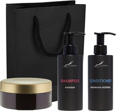 Douchepakket - Shampoo Hamam + Hammam Herbal Conditioner + Scrubzout 300 gram - 300 ml per fles