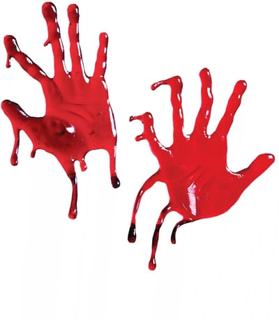 Bloedgel Handen Raamdecoratie - Griezelige Halloween Raamdecoratie