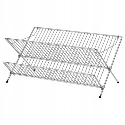 Merkloze RVS Afdruiprek voor Borden en Bestek - 48x29x23 cm