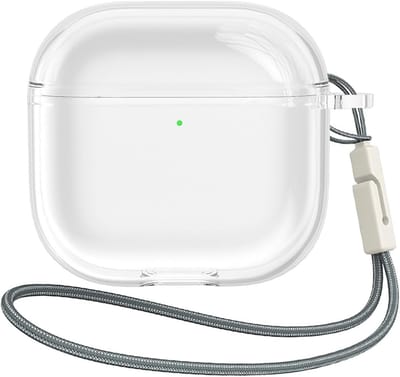 Zachte Siliconen Hoesje voor AirPods 4 - Lichtgewicht en Schokbestendig met Lanyard