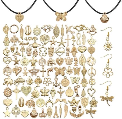 Bedelhanger voor sieraden ambachten, gemengde hanger ketting en vintage esthetisch, armband, oorbellen, ketting