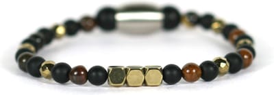IbizaMen KIDS - pyrite blokken tijgeroog 4mm - 15cm