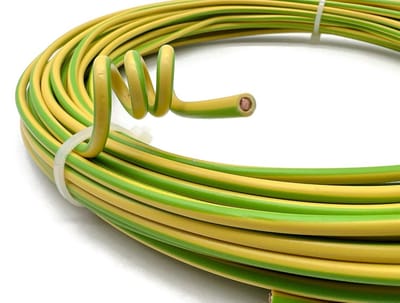 Aardingskabel 1x4 mm² - Aderleiding Grondkabel - Installatie Elektriciteit - Ééndraads Stijve Koper - 20 m - Groen Geel