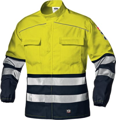 SIR SAFETY SUPERTECH Hi Vis Reflecterend Werkjas HEREN Veiligheidsjas Geel Blauw - Vlamvertragend - Antistatisch - Reflecterende Band