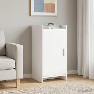 vidaXL - Dressoir - Wit - 40 - x - 36 - x - 80 - cm - Bewerkt - hout