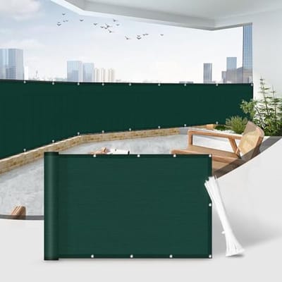 Balkonscherm - Inkijkbescherming - Privacy Creëren - Waterdicht UV-bestendig - 85x600cm - Groen