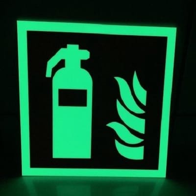 F001 Brandblusser ISO 7010 – Brandveiligheidsborden - nalichtend - glow in the dark
