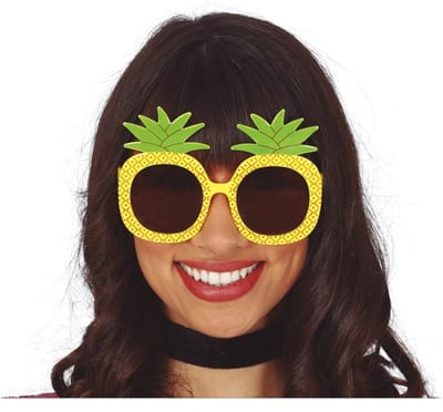 Guirca Carnaval/verkleed party bril Ananas - Tropisch/Hawaii thema - plastic - volwassenen - verkleedbrillen