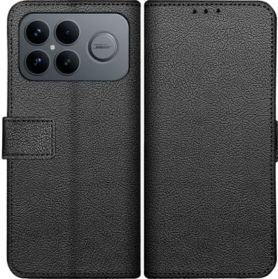 Cazy hoesje geschikt voor Xiaomi Poco F8 Ultra Hoesje met Pasjeshouder - Bookcase Classic - Zwart