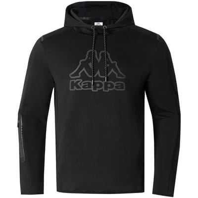 Kappa Heren Pullover Hoodie Katoenmix (Zwart)