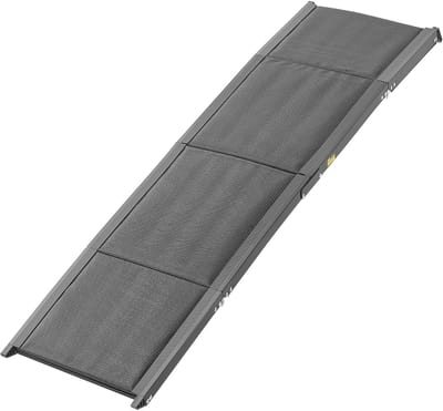 Opvouwbare Hondenhelling voor Voertuigen, 160 X 43,2 cm, Huisdierhelling voor Middelgrote en Grote Honden tot 113 kg, Antislip Oppervlak van Oxford-Stof, Draagbare Oprit voor Suv's en Vrachtwagens