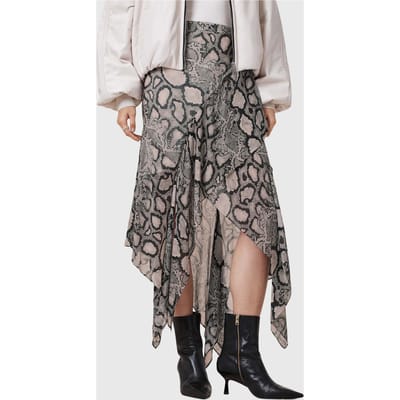 AllSaints Cassie Skirt Flow Ecru White Taglia: 8 | Maxi gonne Outlet | Donna | Marrone