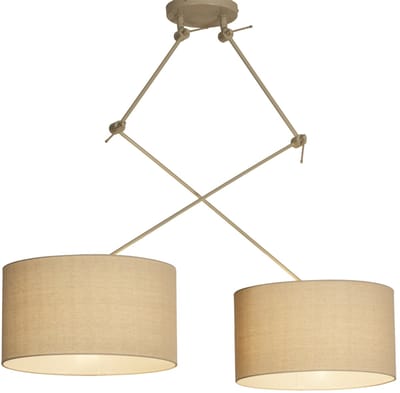 Lumidora Hanglamp 31257 - AMBERRR - 2 Lichts - E27 - Beige - Zand - Metaal