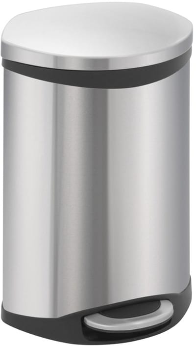EKO - Shell Bin pedaalemmer 10 liter - Stainless steel Plastic - mat RVS - Prullenbak
