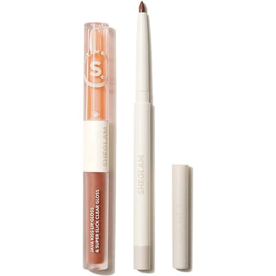 Soft 90'S Glam Lippotlood En Lippenstift Duo Set-Pouty Nude Merk Beauty Cosmetica Make-Up Voor Vrouwen En Meisjes