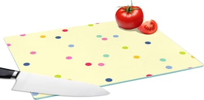 Glazen Snijplank - 39x28 - Confetti - Patronen - Pastel - Snijplanken Glas