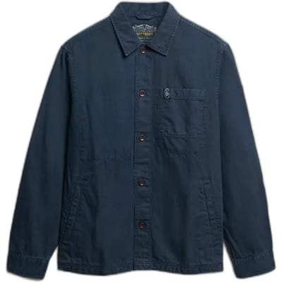 Superdry - The Merchant Store - Overshirt van linnenmix - Heren - Lange mouwen shirts