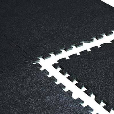 Puzzelmat 24" x 24" met tapijttextuur voor fitness en oefeningen - 6 stuks
