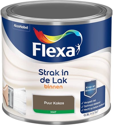 Flexa - Strak In De Lak Binnenlak Mat - Puur Kokos - Mengverf - 500 Ml