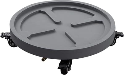 Plantentrolley met wielen - Rolplantenstandaard - Planten verplaatsen - 360 graden draaibaar - 46 cm - Grijs