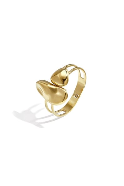 Goudlief Cuff statement armband met organische vormen - Verkleurt niet - Cadeau - Goudlief.nl