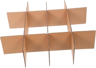 Kartonnen Scheidingswanden - Dozen Verdelers - Spullen Inpakken - Raster Ontwerp - 33.50X8.00X0.30CM - Khaki