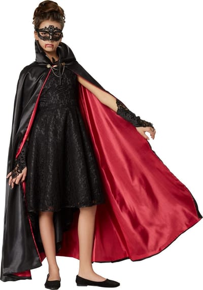 dressforfun - Kinderkostuum sierlijke vampiercape 74 cm - verkleedkleding kostuum halloween verkleden feestkleding carnavalskleding carnaval feestkledij partykleding - 301839