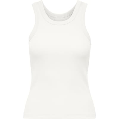 slim fit tanktop van mix van biologisch katoen model 'VAL'