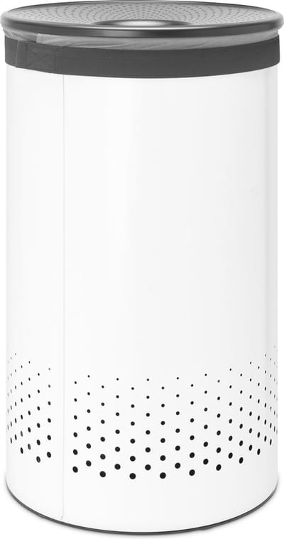 Brabantia Wasmand - met Deksel - 60 l - White / Dark Grey
