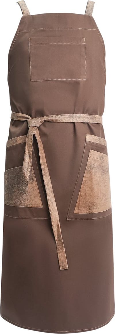 Pavelinni | Kopenhagen | Halter Crossbody Horeca Schort | Keukenschort | Bruin
