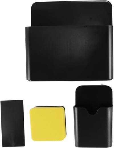 2PCS Magnetische Penhouder en Magnetische Whiteboardwisser met Verstelbaar Ontwerp voor Bureau-organizer en Kantooraccessoires