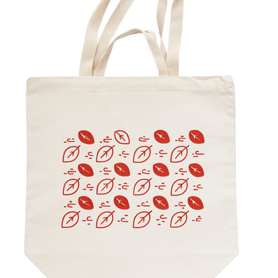 Katoenen Tas - Tote Bag – Naturel- 270gr katoenen - 43x43x10cm - Met rits - 10 Stuks - Canvas Tas - Boodschappentas - Draagtas - Schoudertas & handtas - Duurzaam - Handig - Strandtas - Met de afbeelding van een boomblad.