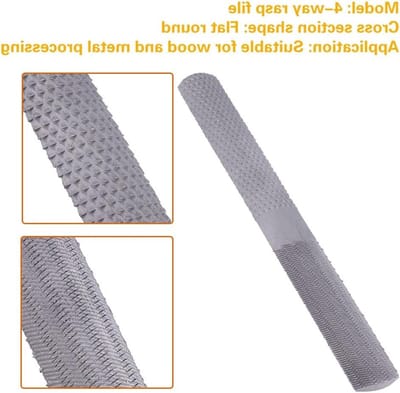 4-in-1 Houtbestanden en Vijlset voor Timmerwerk - 200mm Platte Vijl, Hemisfeer, Handgereedschap, Houtbewerking, Vijl voor Houtbewerking