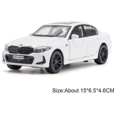 1:32 X3M 320I Speelgoed Sportwagen Model Terugtrekken Geluid Licht Deuren Geopend Legering Diecast Miniatuur Voertuig Modellen Ornamenten Cadeaus