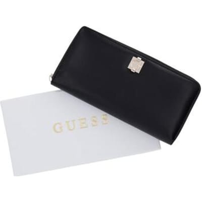 GUESS portemonnee Audrey Logo SLG Zip Around Wallet Black zwart