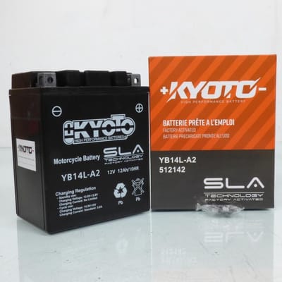 sla kyoto accu voor motor yamaha 650 xs se 1979 tot 1983 yb14l-a2 sla / 12v 14ah nieuw