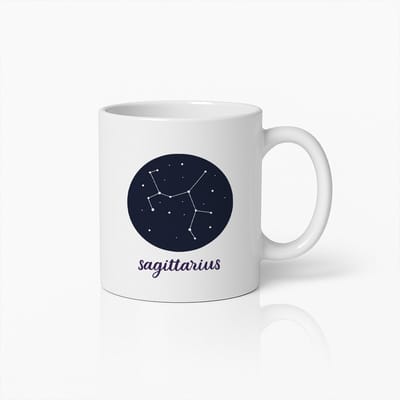 Boogschutter Mok 330ml – Sterrenbeeld Constellatie Koffiebeker – Astrologie Cadeau voor Horoscoop Liefhebbers