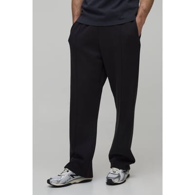 Rechte Pasvorm Pintuck Gewassen Jogger | Black | Size XS