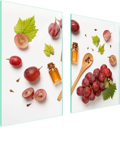TMK ArtDeko - Snijplank - 65x52 cm - Ovaal - Glas - Fruitdesign
