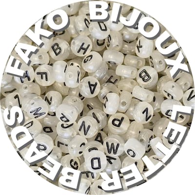 Fako Bijoux® - Letterkralen Rond - Letter Beads - Alfabet Kralen - Sieraden Maken - 7mm - 500 Stuks - Glow